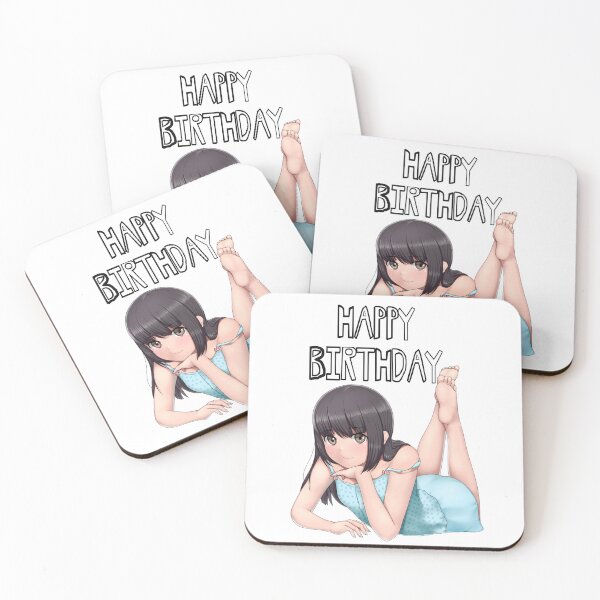 Item preview, ANIME GIRL HAPPY BIRTHDAY  designed and sold by DiscoVibes.