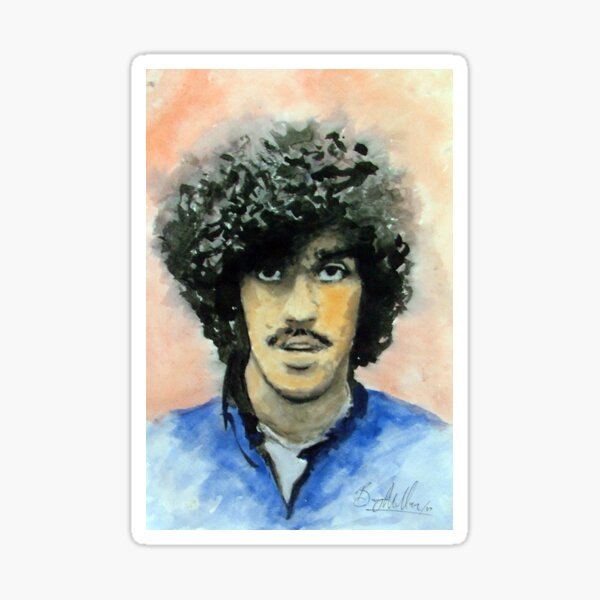 Phil Lynott Thin Lizzy Portrait Painting Rock Music Heavy Metal 70s 80s Sticker For