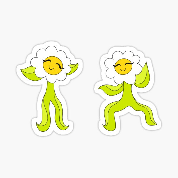 Harry Styles Pleasing Inspired Dancing Flower Pair Sticker