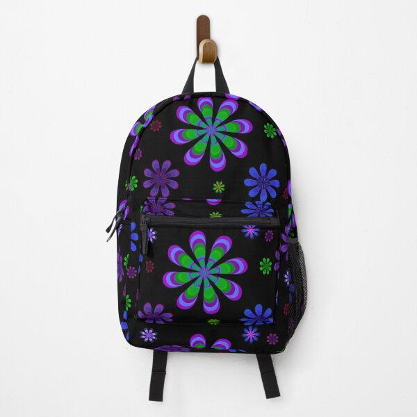 Item preview, Funky Vintage Flower 60’s Psychedelic Hippie Art Purple Blue and Green designed and sold by BadassBazaar.