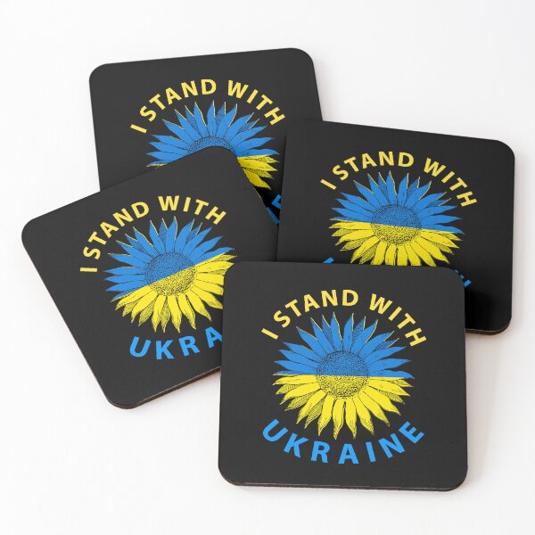 Item preview, I Stand with Ukraine, sunflower Ukrainian flag designed and sold by BeRudeShop.