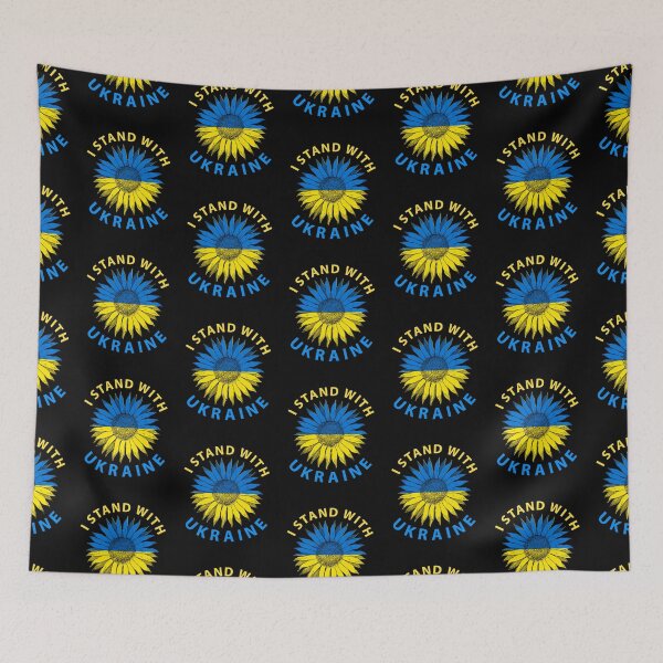 Item preview, I Stand with Ukraine, sunflower Ukrainian flag designed and sold by BeRudeShop.