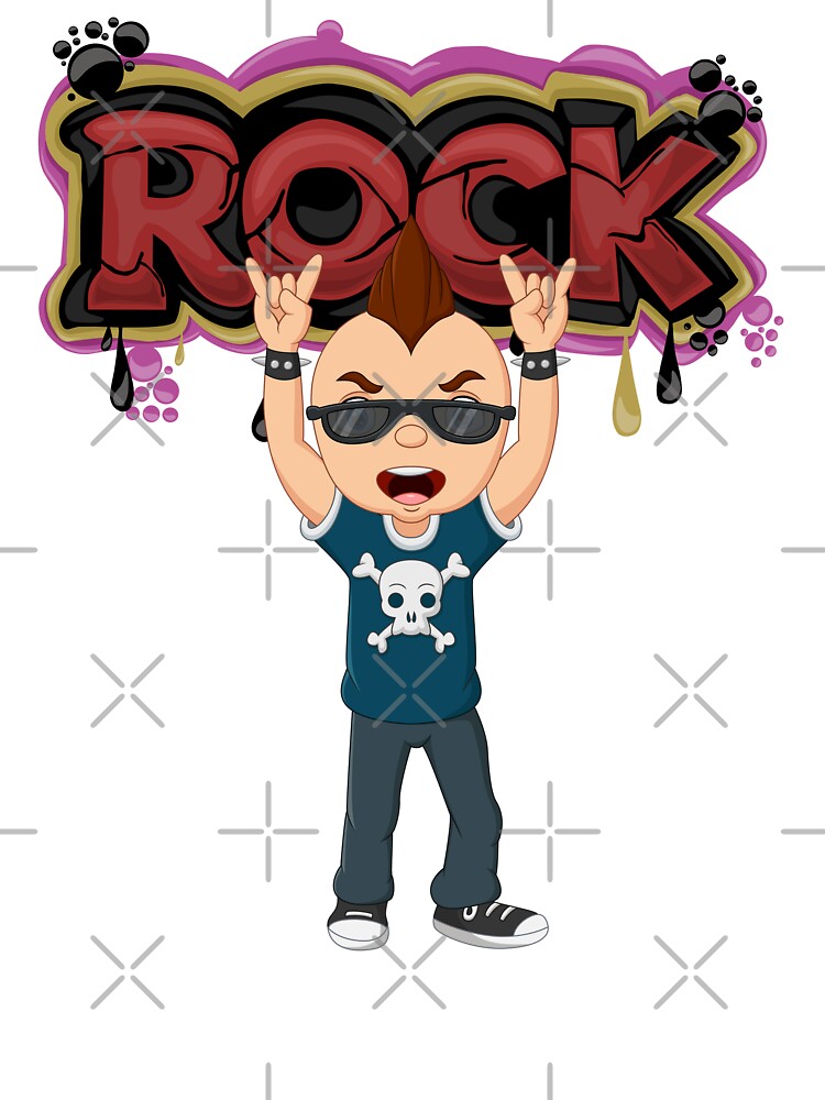 Cartoon Punk Rock Boy T-Shirt Cartoon Punk Rock Boy T-Shirt