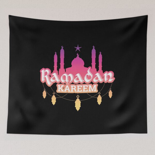 Item preview, Happy Ramadan, Pink Mosque And lanterns Design, Ramadan Mubarak designed and sold by PROMEN Creativity.