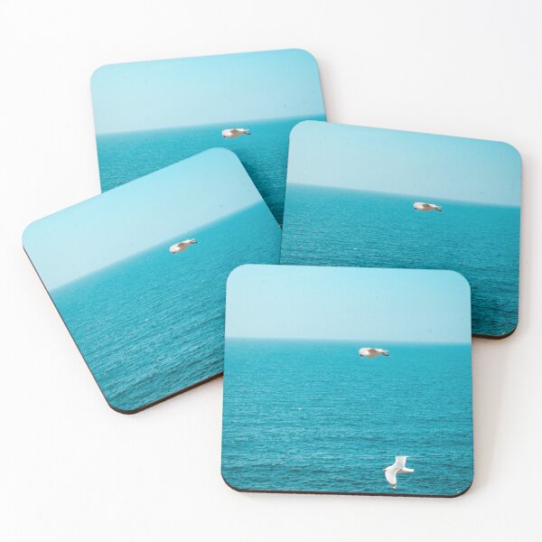 Item preview, Seagull and pigeon above a calm waves on the Ocean bleu  designed and sold by anisbbmbrush.