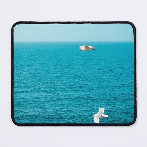 Item preview, Seagull and pigeon above a calm waves on the Ocean bleu  designed and sold by anisbbmbrush.