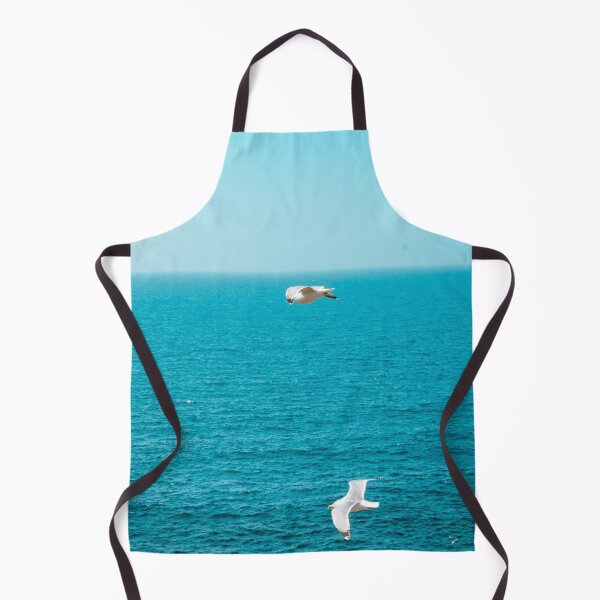 Item preview, Seagull and pigeon above a calm waves on the Ocean bleu designed and sold by anisbbmbrush.