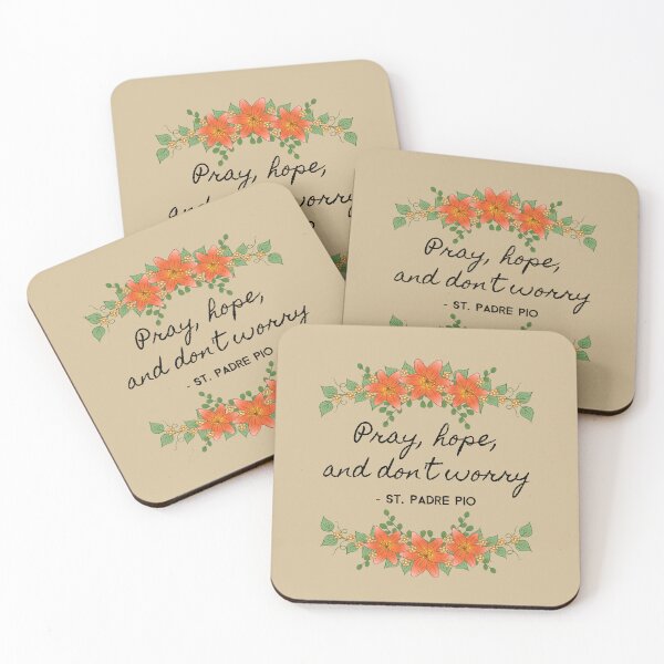 Item preview, Pray Hope and Don't Worry, Message of Calm and Comfort, Kraft Brown designed and sold by IceCreamMuseum.