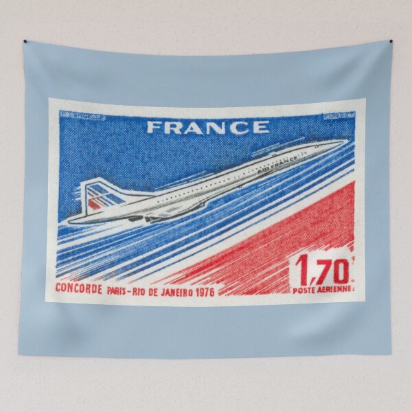Item preview, Vintage 1976 France Airplane Paris Rio De Janeiro Postage Stamp designed and sold by cutestamps.