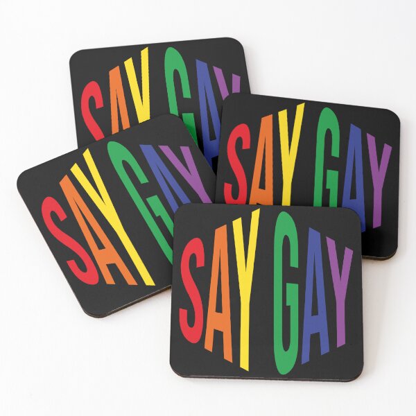 Item preview, Say Gay (Rainbow Hexagon) designed and sold by Texterns.