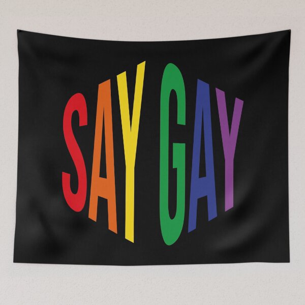 Item preview, Say Gay (Rainbow Hexagon) designed and sold by Texterns.