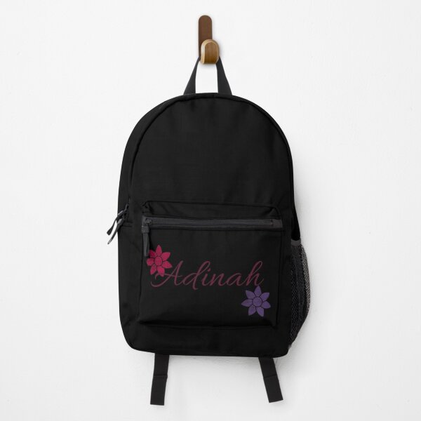 Item preview, Adinah Floral Name Calligraphy Design Black Version designed and sold by Cora Gregory.