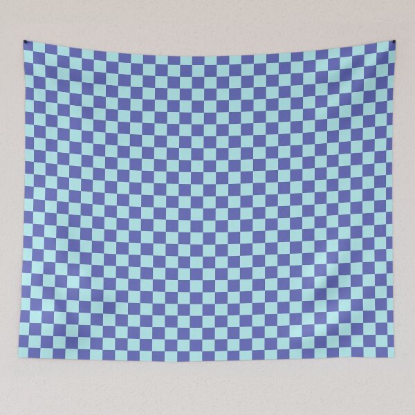 Item preview, Blue color Checker Checkerboard Minimalist Backdrop Pattern designed and sold by MarzStudio.
