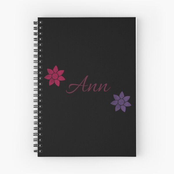 Item preview, Ann Floral Name Calligraphy Design Black Version designed and sold by Cora Gregory.