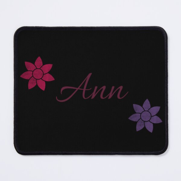 Item preview, Ann Floral Name Calligraphy Design Black Version designed and sold by Cora Gregory.