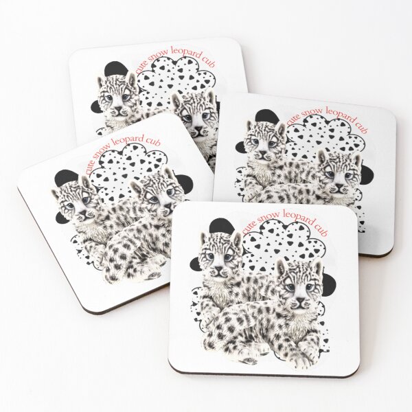 Item preview, snow leopard cub, cute snow leopard, funny black and white baby leopard designed and sold by Nicedeco.