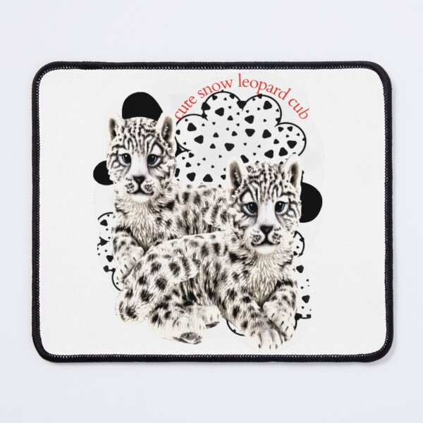Item preview, snow leopard cub, cute snow leopard, funny black and white baby leopard designed and sold by Nicedeco.