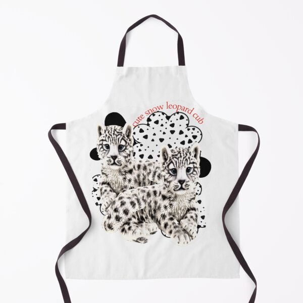 Item preview, snow leopard cub, cute snow leopard, funny black and white baby leopard designed and sold by Nicedeco.