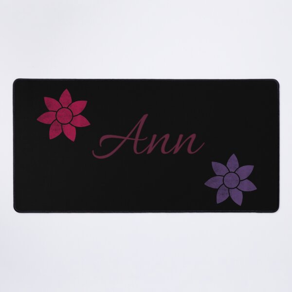 Item preview, Ann Floral Name Calligraphy Design Black Version designed and sold by Cora Gregory.