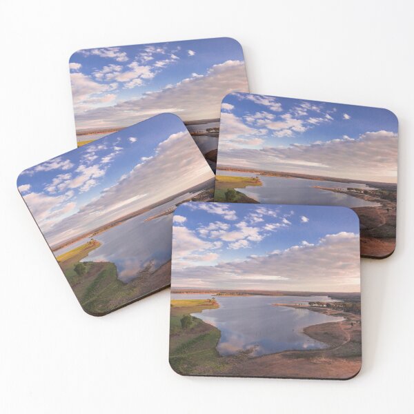 Item preview, Lake Eppalock at sunset, stunning colours, big sky and waterways. designed and sold by Bendigo Aerial.