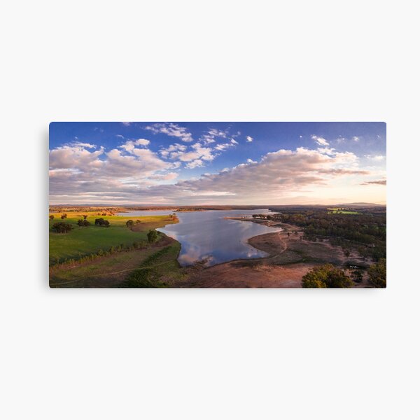 Item preview, Lake Eppalock at sunset, stunning colours, big sky and waterways. designed and sold by Bendigo Aerial.