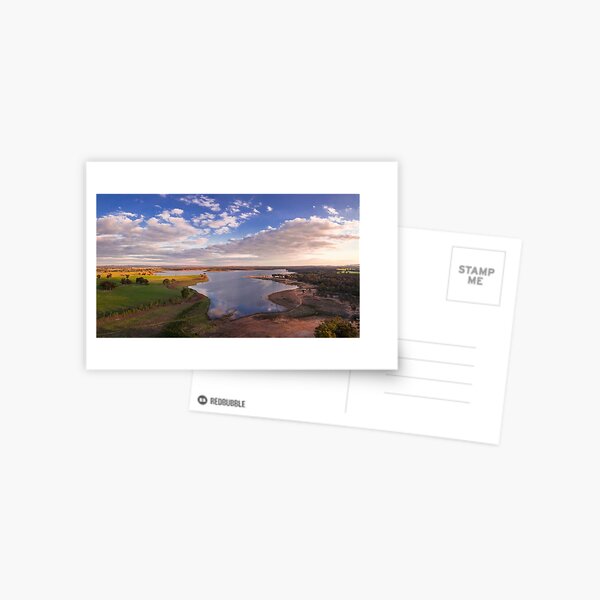 Lake Eppalock at sunset, stunning colours, big sky and waterways. Postcard