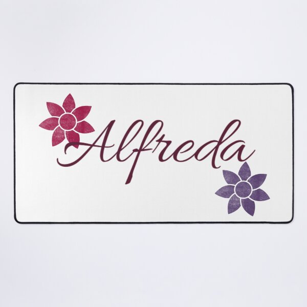 Item preview, Alfreda Floral Name Calligraphy Design designed and sold by Cora Gregory.