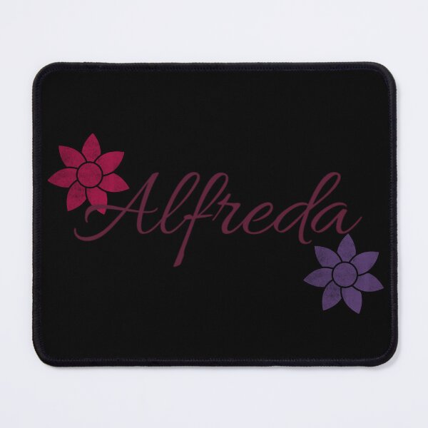 Item preview, Alfreda Floral Name Calligraphy Design Black Version designed and sold by Cora Gregory.