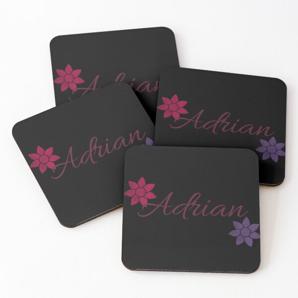 Item preview, Adrian Floral Name Calligraphy Design Black Version designed and sold by Cora Gregory.