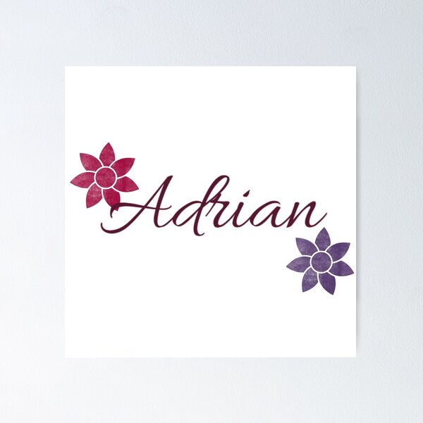 Item preview, Adrian Floral Name Calligraphy Design designed and sold by Cora Gregory.