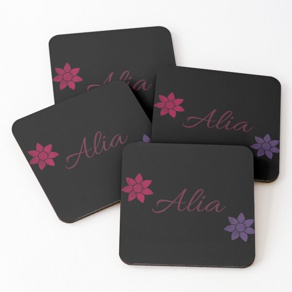 Item preview, Alia Floral Name Calligraphy Design Black Version designed and sold by Cora Gregory.