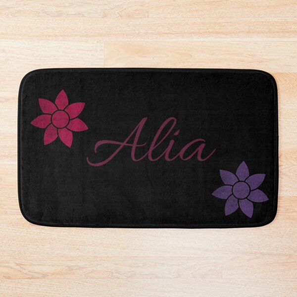 Item preview, Alia Floral Name Calligraphy Design Black Version designed and sold by Cora Gregory.