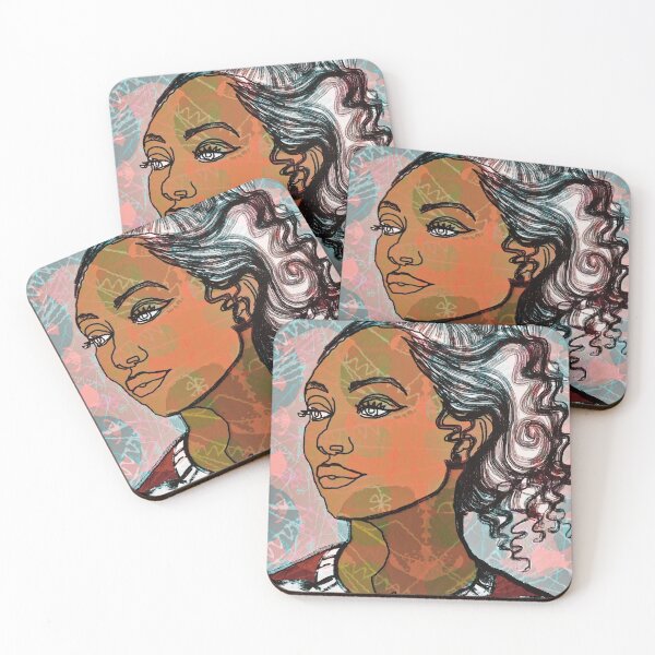 Item preview, Beatnik Batik Girl - Classical Portrait (Series 3) designed and sold by amoribella-blue.