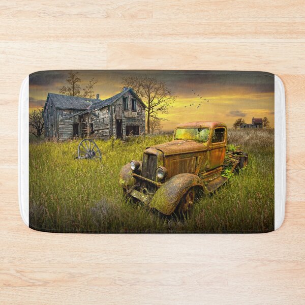 Item preview, Abandoned Pickup Truck and Farm House at Sunset designed and sold by Randall Nyhof.