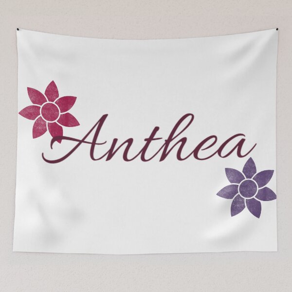 Item preview, Anthea Floral Name Calligraphy Design designed and sold by Cora Gregory.
