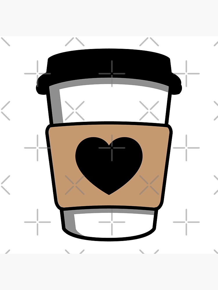 Cute Coffee Cup Love Heart Hand Drawn Illustration  Greeting Card for Sale  by Cutepix