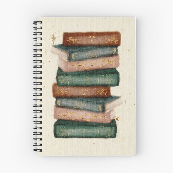 Item preview, Dark Academia Witchy Aesthetic Book of Shadows Stack Painting Golden Stars designed and sold by Monica Laipple.