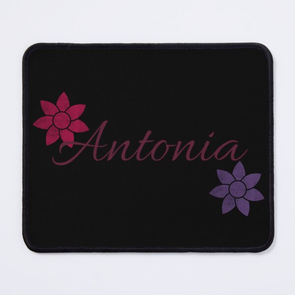 Item preview, Antonia Floral Name Calligraphy Design Black Version designed and sold by Cora Gregory.