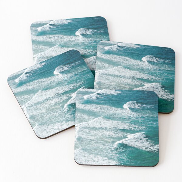 Item preview, Aquamarine-Hues Ocean Waves With Foamy, Bubbly Surf designed and sold by DEC02.