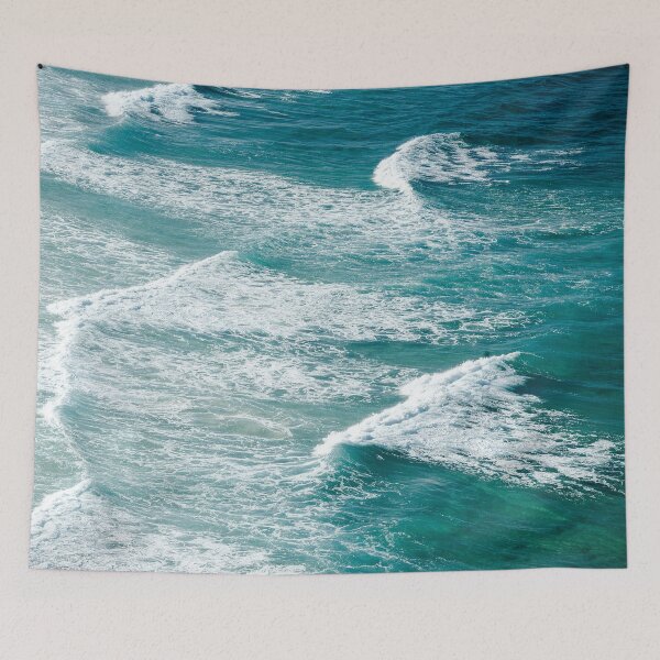 Item preview, Aquamarine-Hues Ocean Waves With Foamy, Bubbly Surf designed and sold by DEC02.
