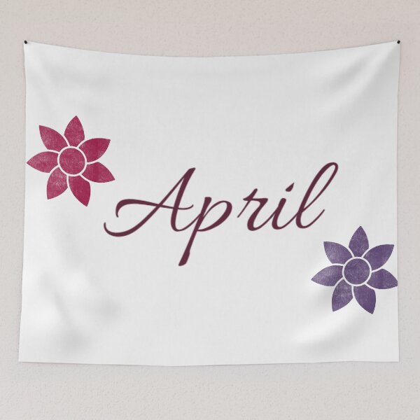 Item preview, April Floral Name Calligraphy Design designed and sold by Cora Gregory.