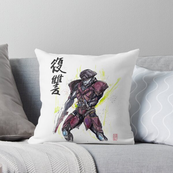 Item preview, Javik from Mass Effect sumi and watercolor style designed and sold by Mycks.
