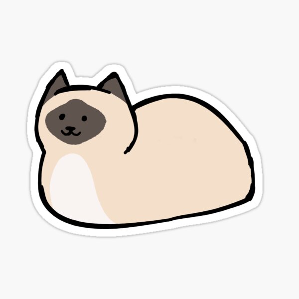 Siamese Cat Loaf Sticker For Sale By Little Ampharos Redbubble 4313