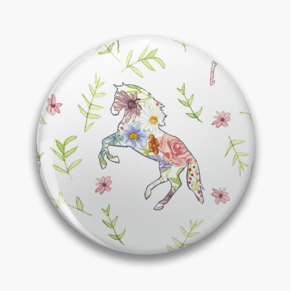 Item preview, Cottagecore Wildflower Garden Herd of Horses  designed and sold by tinaschofield.