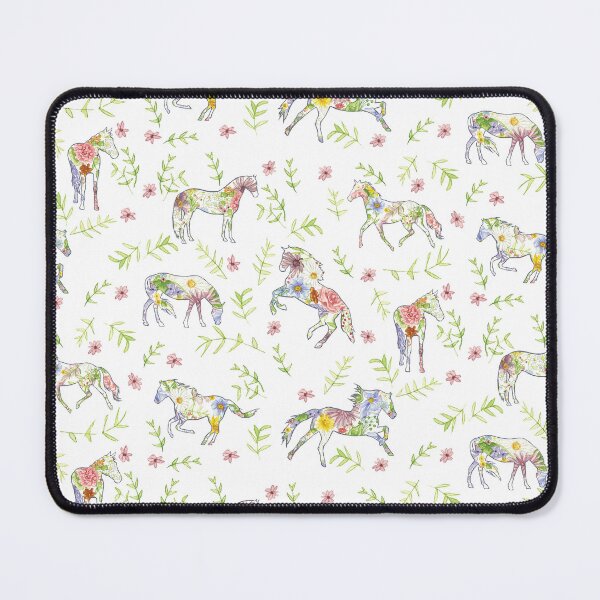 Item preview, Cottagecore Wildflower Garden Herd of Horses  designed and sold by tinaschofield.