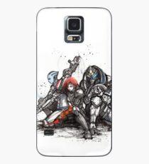 Shepard, Garrus and Liara trio sumi and watercolor style Case/Skin for Samsung Galaxy