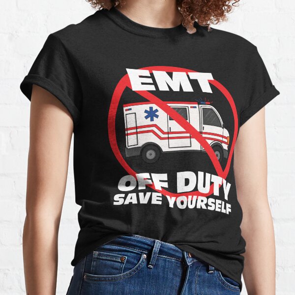  Off Duty Save Yourself Firefighter T-Shirt : Clothing, Shoes &  Jewelry