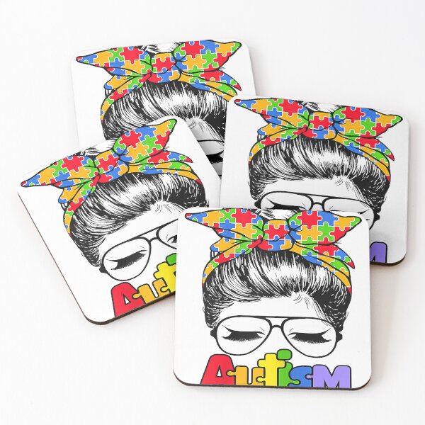 Item preview, Autism Awareness Mom Life Messy Bun Sunglasses Bandana Women designed and sold by JonathanJeffrey.