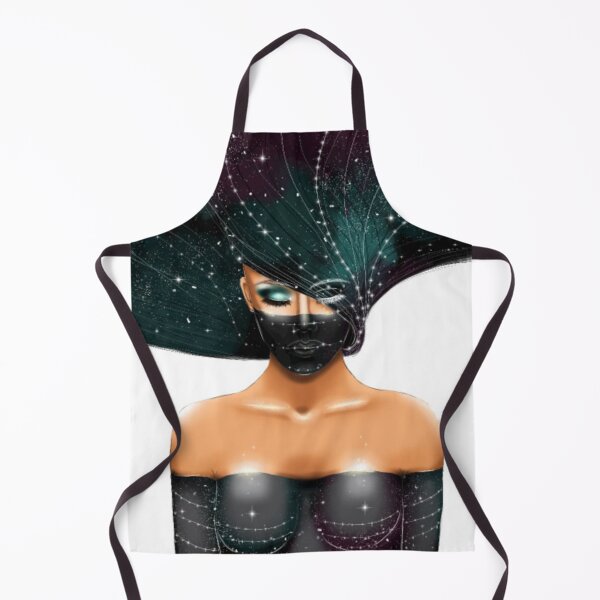 Item preview, Beautiful cosmos girl on a black background Poster designed and sold by andrewroche.