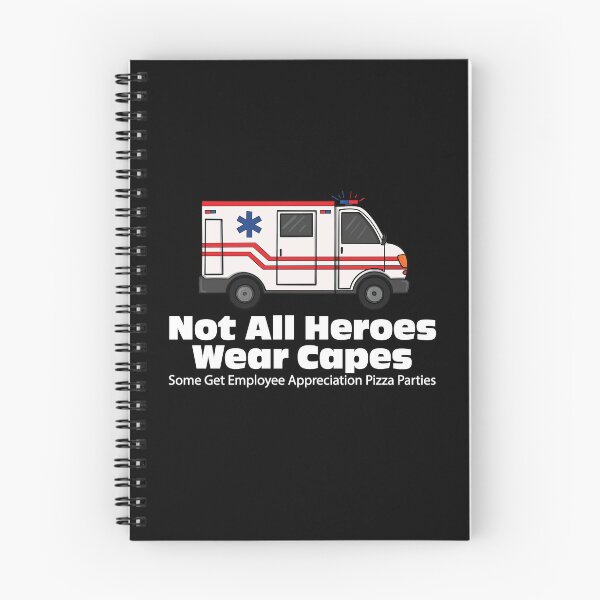 Item preview, EMS EMT Paramedic Not All Heroes Wear Capes Funny Pizza Party Shirt designed and sold by JessieJune.
